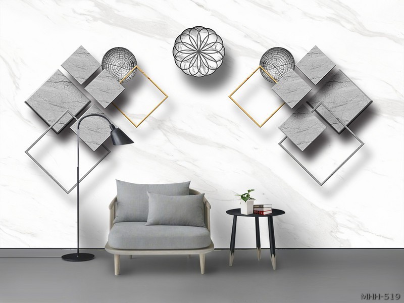 Hình học - hình vuông 3d MHH-519